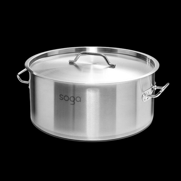 SOGA 32L Stainless Steel Stockpot – Extra-Large Heavy-Duty Cooking Pot for Soup - Picture 3 of 13